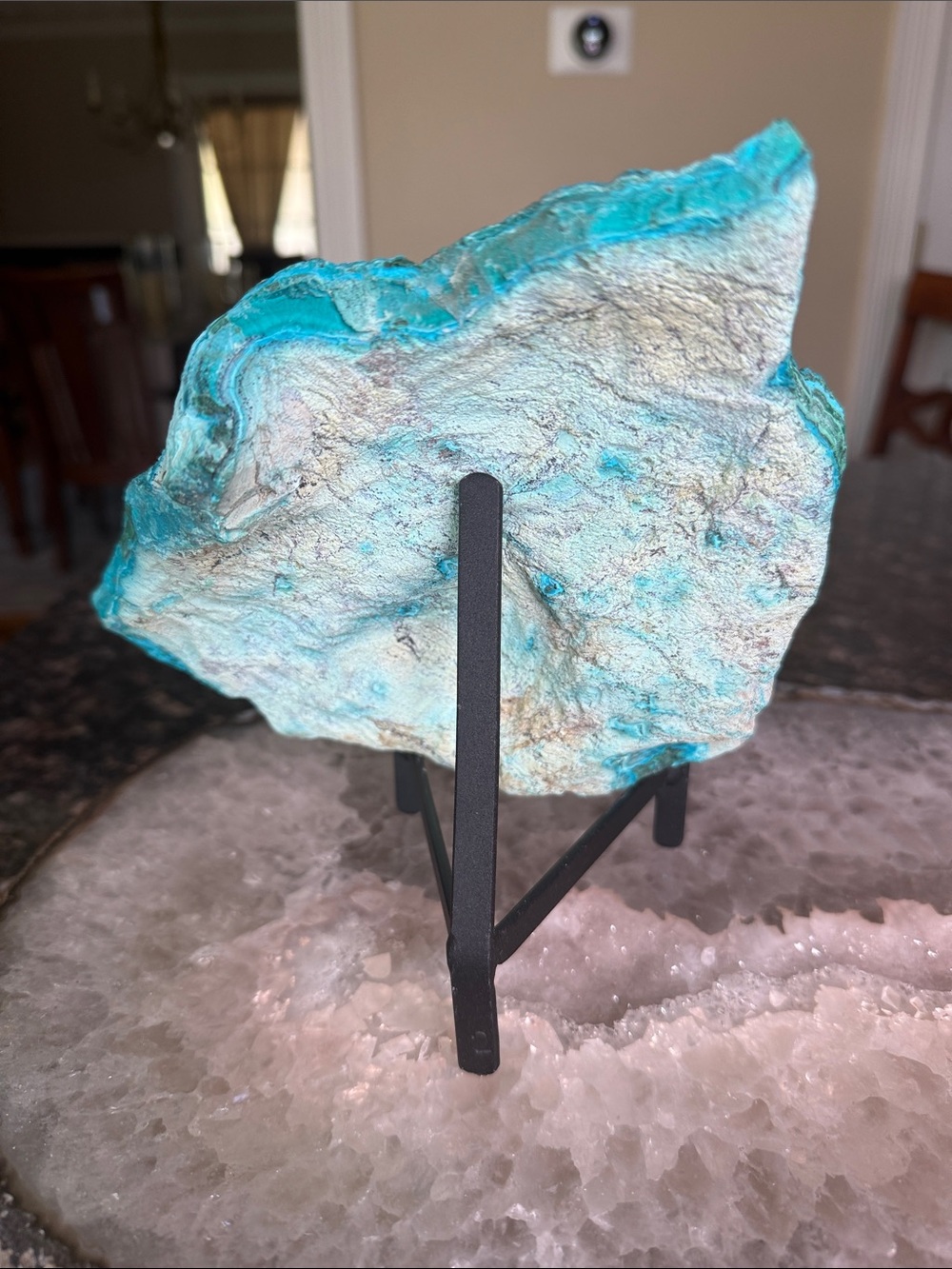 Large Botryoidal Chrysocolla Malachite Mineral Specimen - Picture 4 of 6